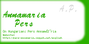 annamaria pers business card